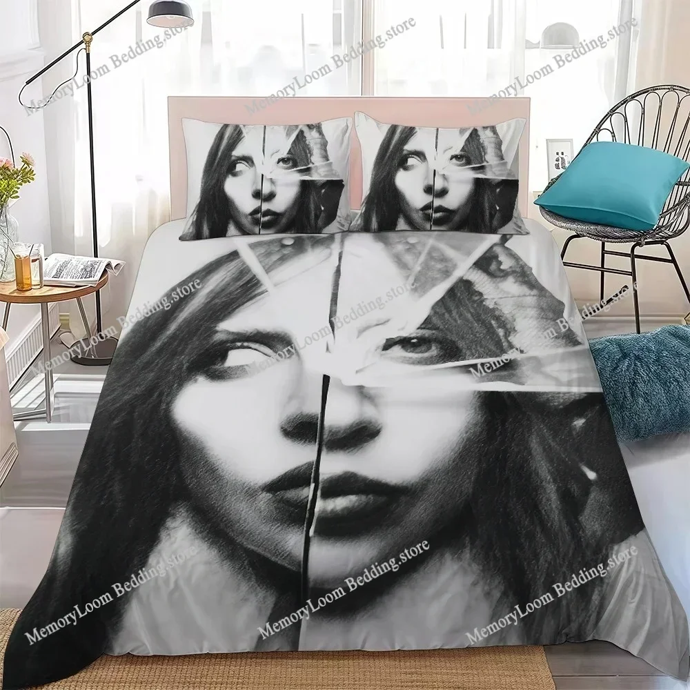 Hot Singer L-Lady Gaga Mayhem Duvet Cover Set Home Style Bedding Soft Laundry Cotton Bed Student Dormitory Gift Home Textile029
