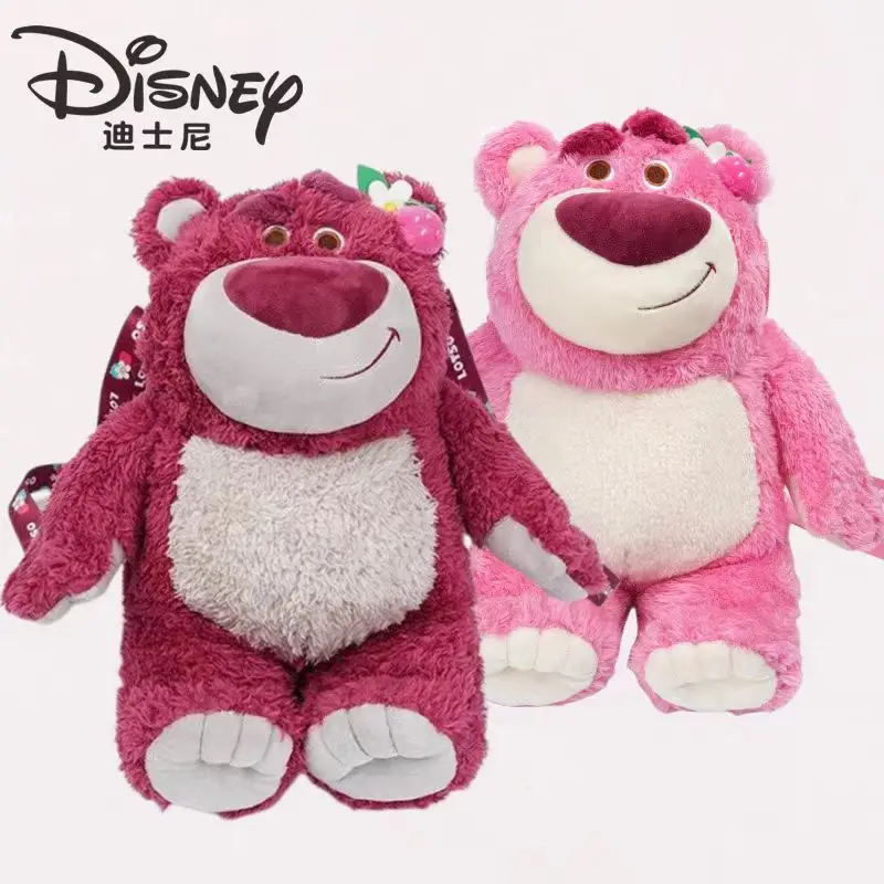 Disney Toy Story 4 Lotso Kawaii Strawberry Fragrant Bear Stuffed Toys Cartoon Plush Dolls Crossbody Bag Birthday Gift For Girl