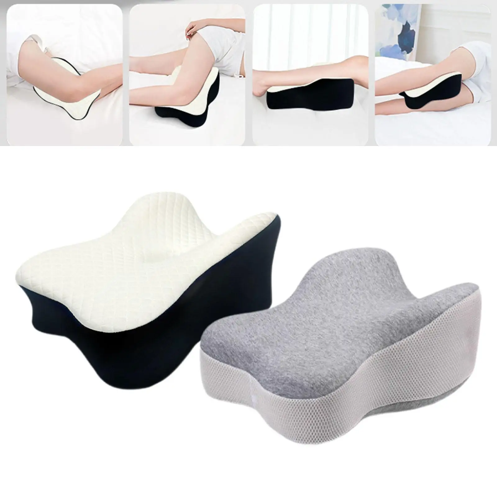 Washable Knee Pillow for Side Sleepers High Density Memory Foam Leg Support Cushion for Bed Rest