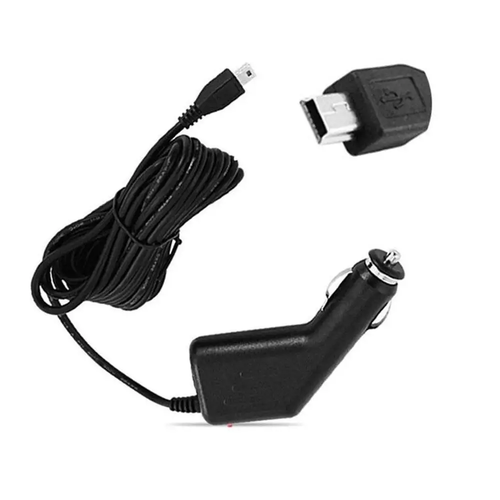 Dash Cam Charger Mini USB Cigarette lighter interface super long cable dash cam charger plastic electrical component Accessories