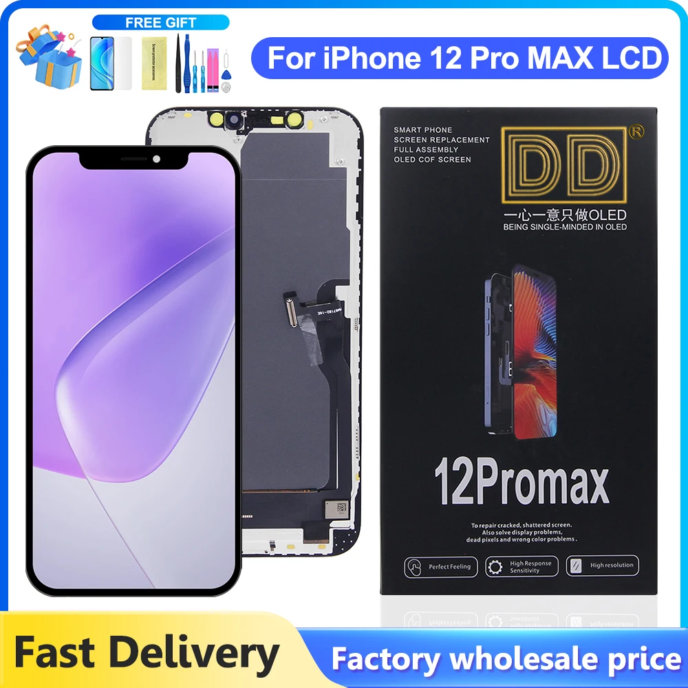 

DD 12 Pro Max OLED For iPhone 12Pro Max LCD Display With 3D Touch Screen Replacement Digitizer Assembly 12 Pro Max Display