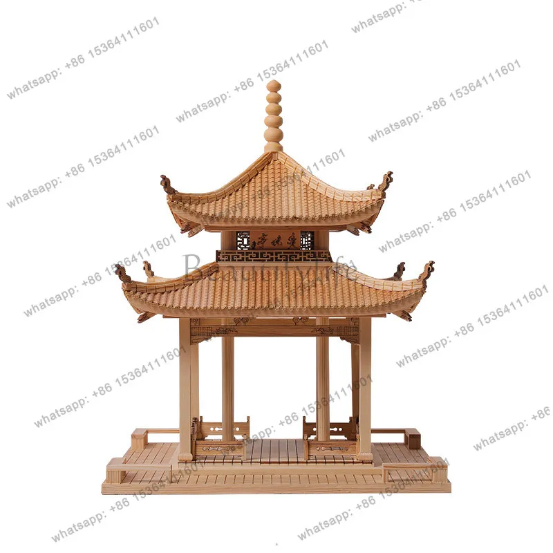 Chinese antique architectural model finished pavilion decoration ornament B & B hotel entrance soft decoration