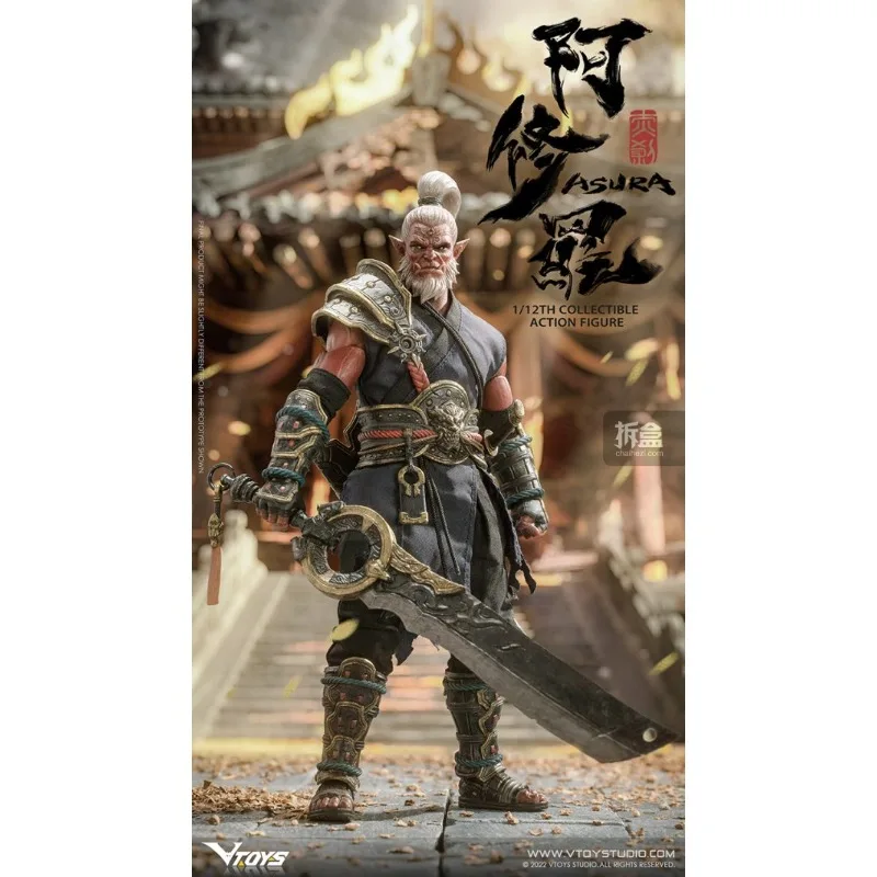 VTOYS Oryginalna Asura Zielono-Czerwona Hamująca się 1/12 Limitowana Edycja Ruchoma Lalka Kolekcjonerska z Materiałowym Ubraniem Model Zabawka Dostępna Od Ręki Ozdoba