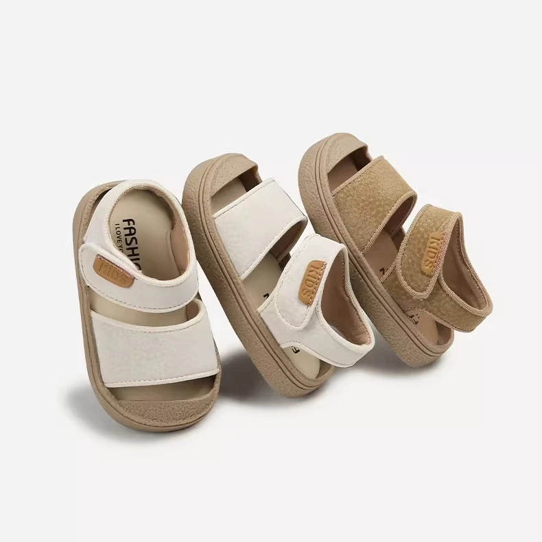 

Baby Boys Girls Anti-kick Sandals 2026 New Summer Toddler Beach Shoes Soft Sole Simple Comfort First Walker Outdoor Play Shoes