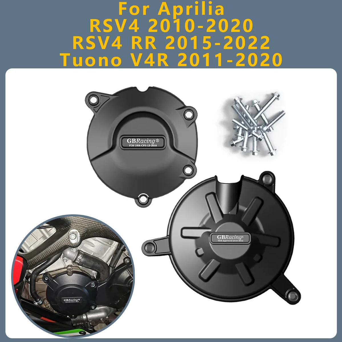 

Motorcycle Engine Cover Clutch Cover Protection Set Accessories For Aprilia RSV4 2010-2020 RSV4 RR 2015-2022 Tuono V4R 2011-2020
