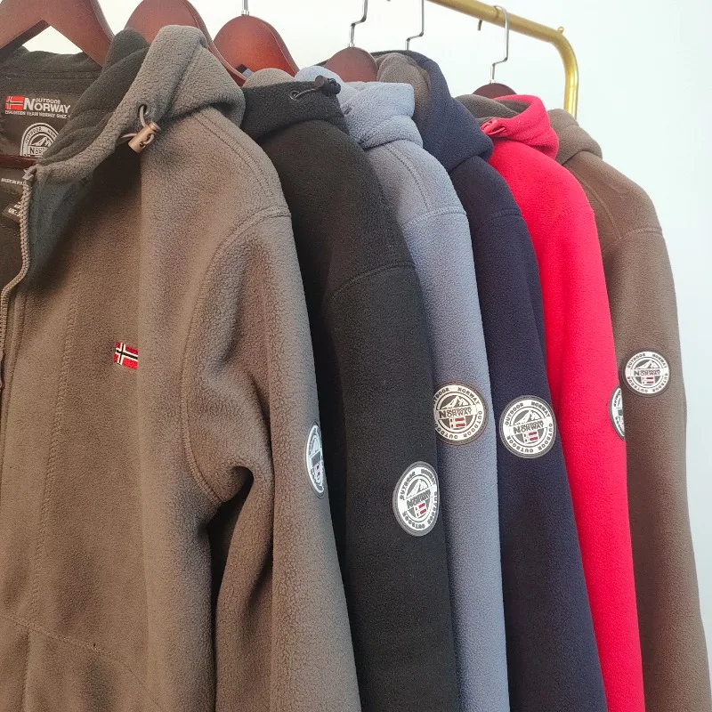 

Autumn Winter Outdoor High-quality Thickened Warm Sports Running with Hat Patagonia Jacket Comfortable Windproof Fleece Warm Top