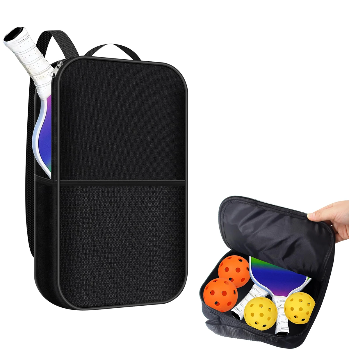 غطاء مجداف بيكليبول مع جيب ، مساحة تخزين إضافية ، يلائم المتجر 2 مجذاف ، 4 كرات ، سحاب C ، 1 #1