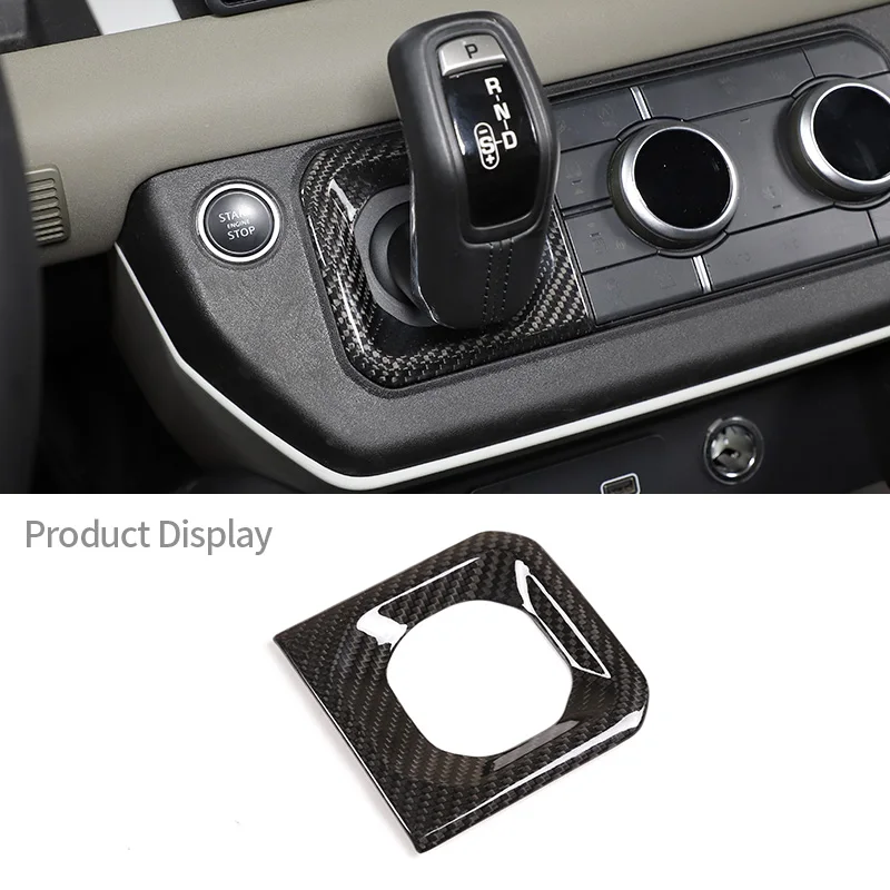 

For Land Rover Defender 110 2020-2022 Real Carbon Fiber Center Console Gear Shift Bottom Frame Panel Car Interior Accessories