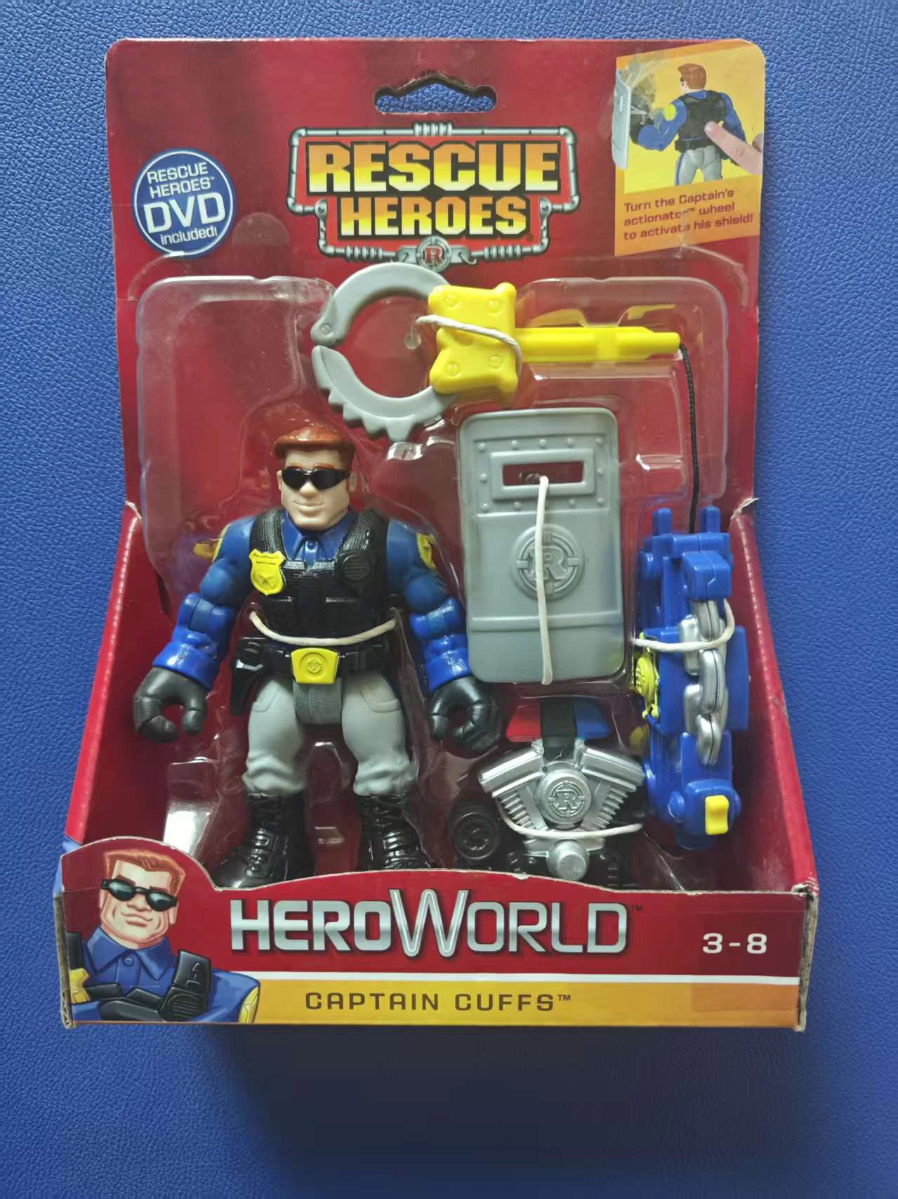 Rescue Heroes Captain Cuffs Action Figure Police Officer 2010 Vintage  Toys for Kids Gift