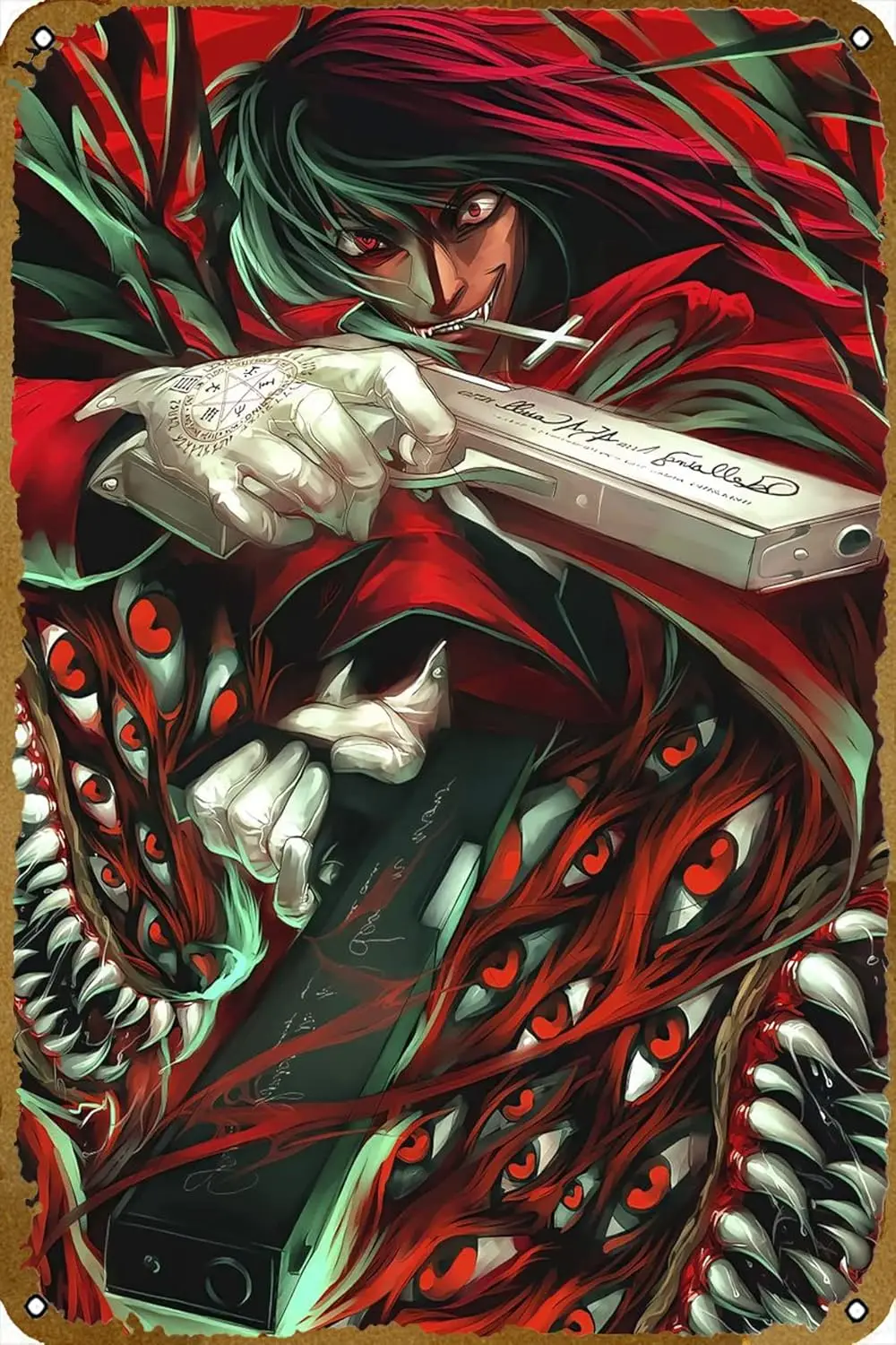 Hellsing Anime Poster Comics Vintage Classic Tin Metal Sign Plaque 8x12 Inch