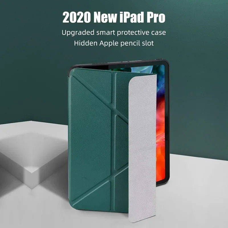 Rock Upgraded Smart Protective Flip Cover for iPad Pro 2020 with Pencil Slot