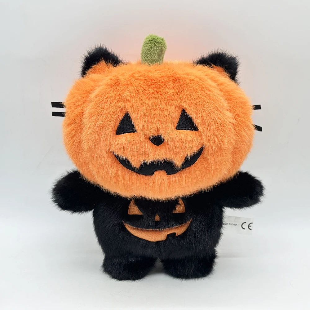 25 センチメートルぬいぐるみカボチャ猫のおもちゃ遊び心のあるオレンジ色の動物ぬいぐるみ漫画のおもちゃ男の子女の子のための誕生日クリスマスギフト ﻿
