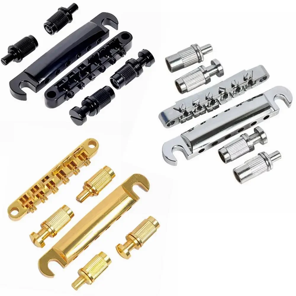 

1Set Guitar Bridge 6 String Tune-o-matic Bridge & Tailpiece for LP Guitar Replacement