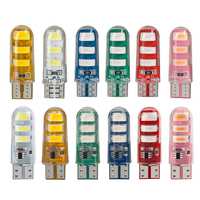10PCS  T10 W5W Strobe Super Bright Led Bulbs Flashing Brake Taillight Position Light Directional Light Blue Yellow Red 12V White