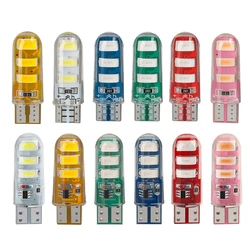 10PCS T10 W5W Strobe Super Bright Led Bulbs Flashing Brake Taillight Position Light Directional Light Blue Yellow Red 12V White