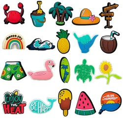 New Arrivals Pvc Summer style Shoe Charms for Crocs Accessories Charms Shoe Pin DIY Wristband Kids Adults Party Gifts