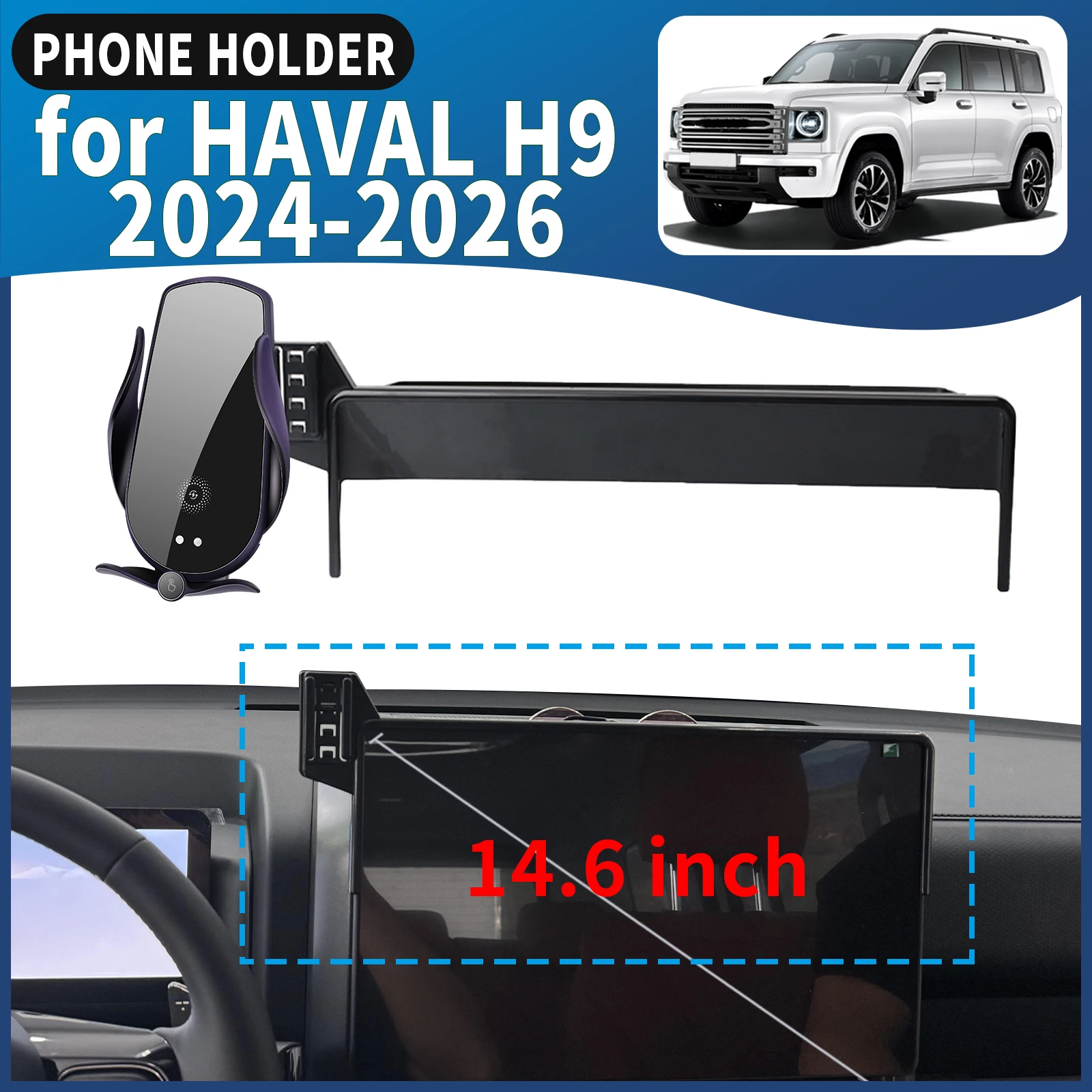 

fit for HAVAL H9 2024 2025 2026 Car Phone Holder Mount Vehicle-Specific GPS Navigation Easy Installation accessoires
