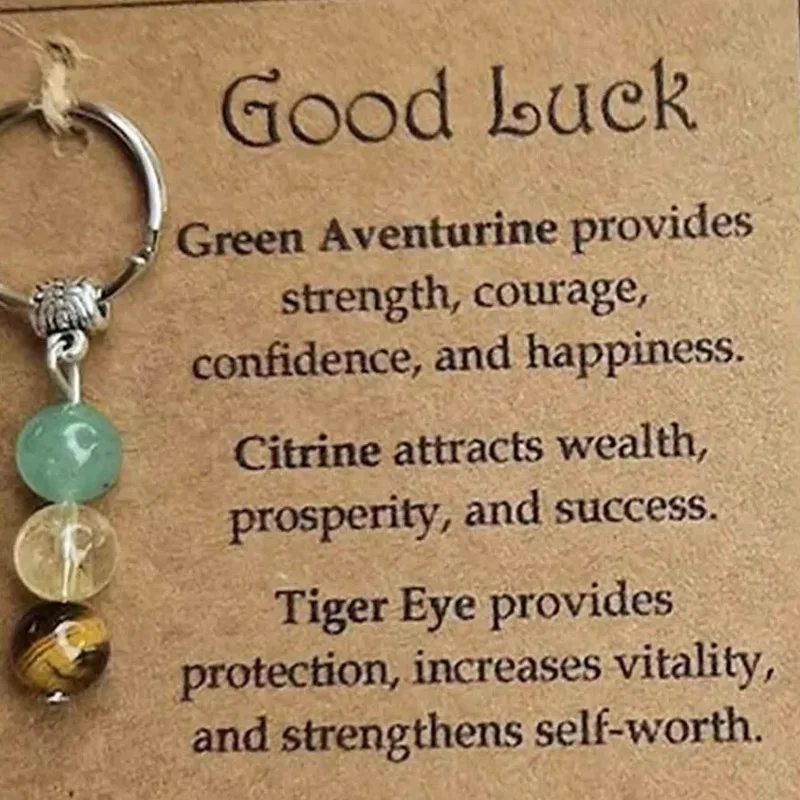 Porte-clés en pierres précieuses de guérison, porte-clés, pour un nouvel futur, courage, protection, auto-amour, cadeau en cristal