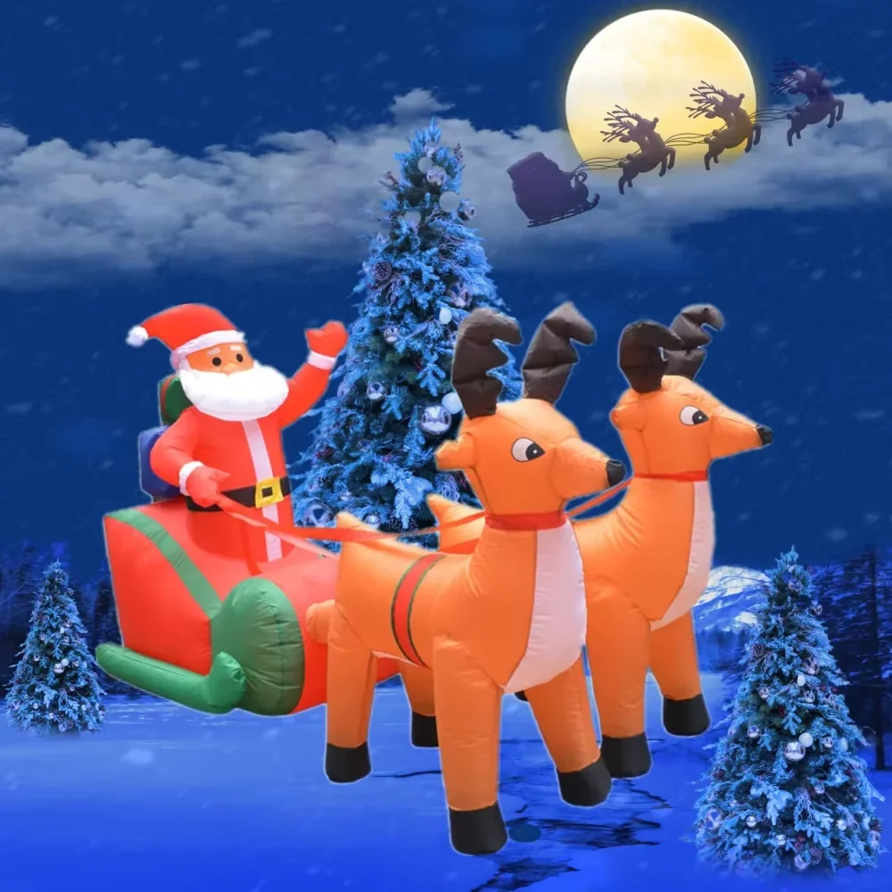 

Christmas Decorations For Home Outdoor Inflatable Santa Claus Deer With Led Light Giant Inflatable Christmas Ornament Xmas Gift