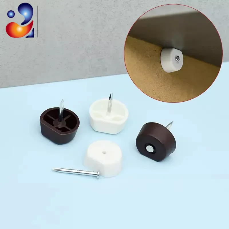 Home Plastic Glass Shelf Supports 20/50Pcs, Closet Storage Rack Pins with Fixing Nails for Cabinet Shelves & Partition Boards