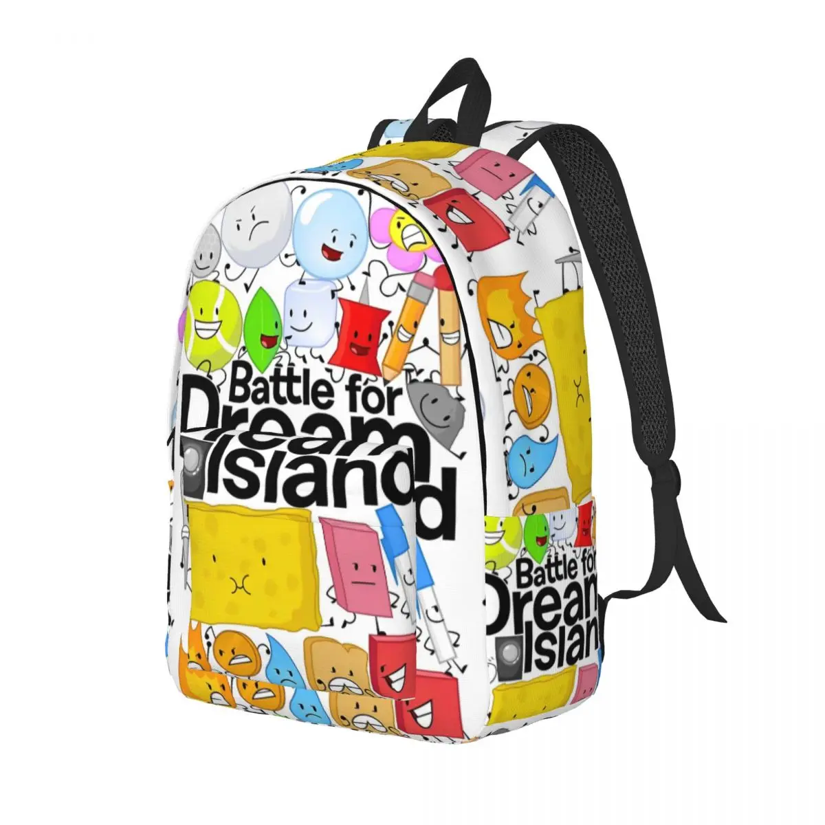 Bfdi Battle For Dream Island Classical Backpack with Pocket Student Business Daypack Men Women Inanimate Insanity Shoulder Bag