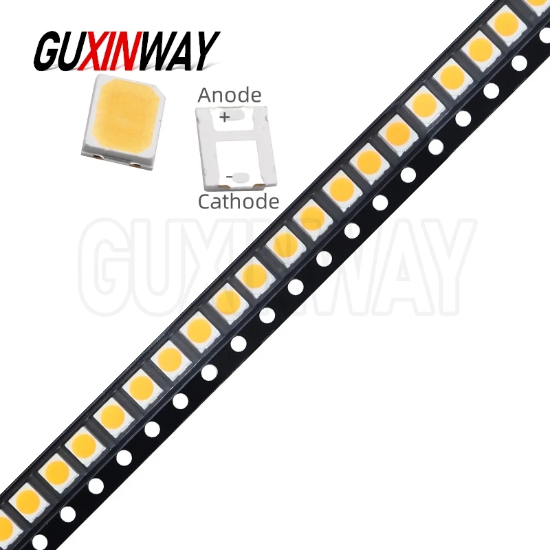 100 قطعة SMD 2835 أبيض/أبيض دافئ 0.5 واط 1 واط 3 فولت 6 فولت 9 فولت 18 فولت 30MA 60MA 80MA 100MA 150MA سطح جبل LED صمام ثنائي باعث للضوء مصباح