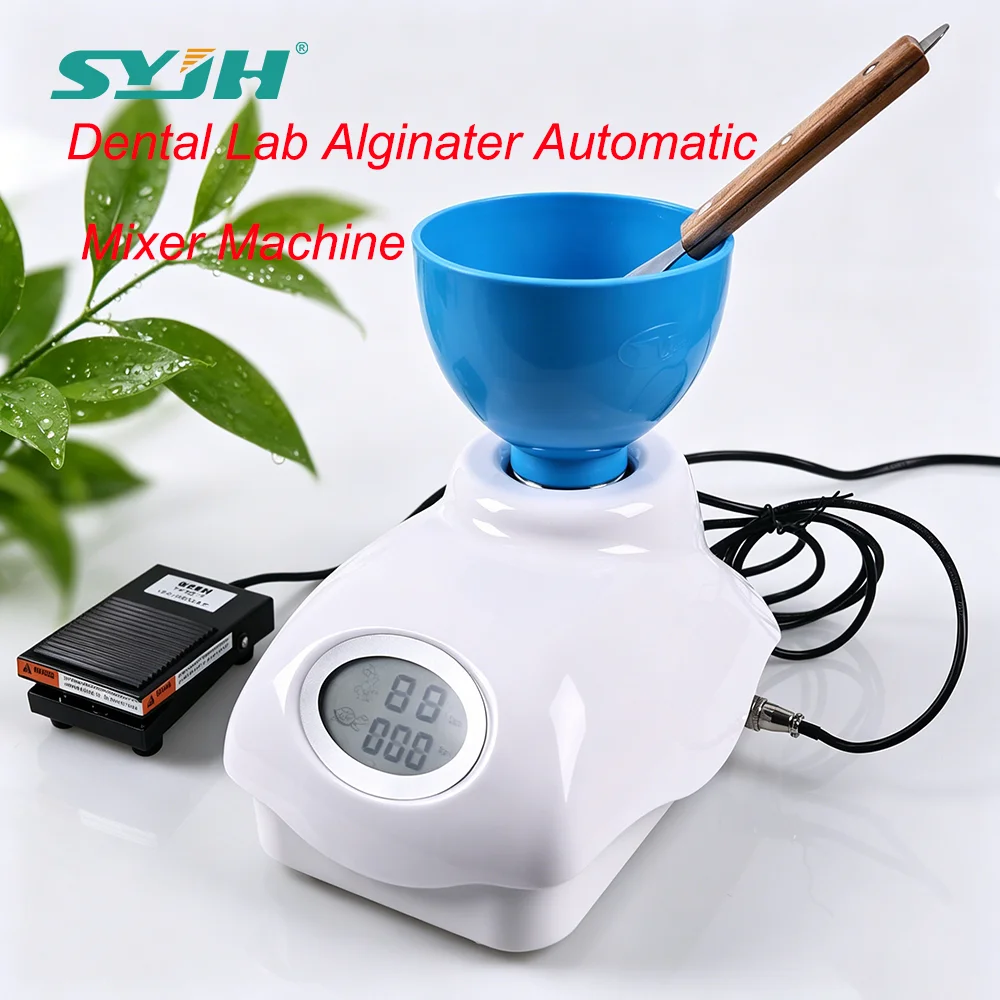 SYJH Dental 300RPM Portable Automatic Mixer With Foot Switch Pedal Alginate Gypsum Blender Dentistry Material Mixing Equipment