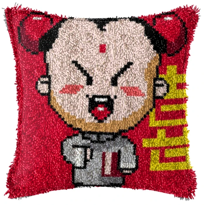 Rugs Cross-stitch Pillow Latch Hook Kits Cute Child Embroidery Carpet Do It Yourself Needlework Pillow Foamiran For Crafts view 4