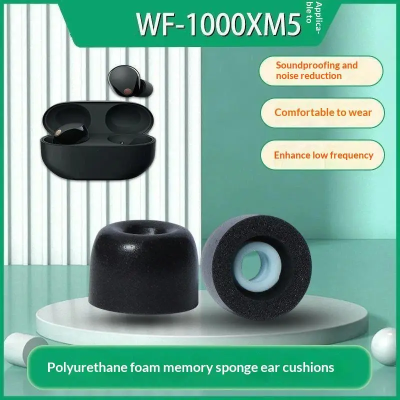 3 Pairs Anti-Falling Memory Foam Ear Tips Replacement Cushion for Gym Exercise Fits XM3 to XM6 Series