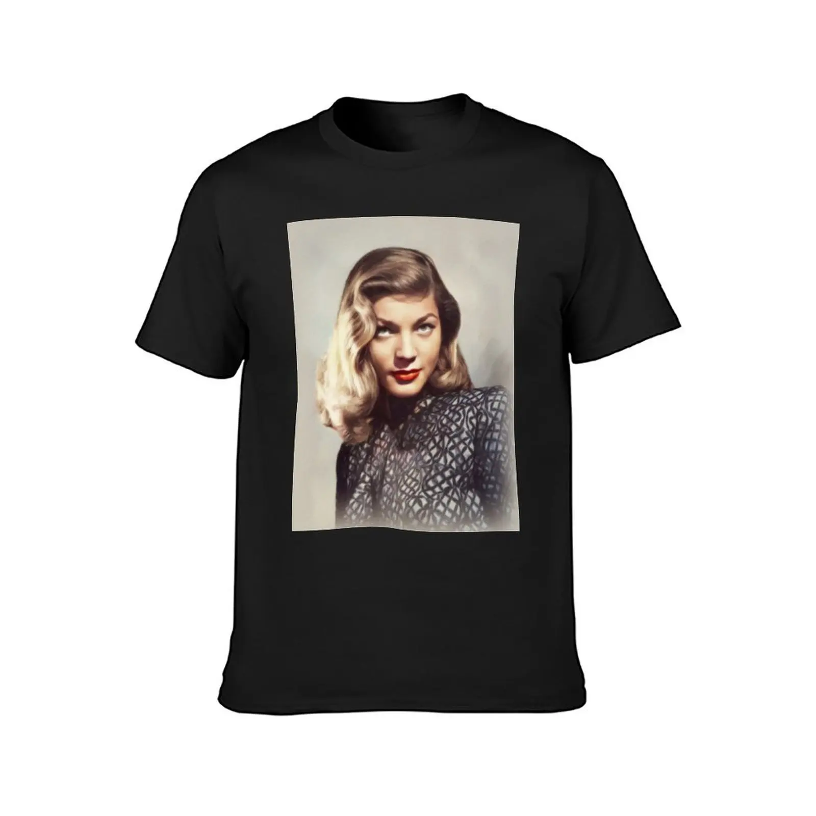 Lauren Bacall, Movie Legend T-Shirt oversizeds quick-drying plus sizes blacks mens cotton t shirts