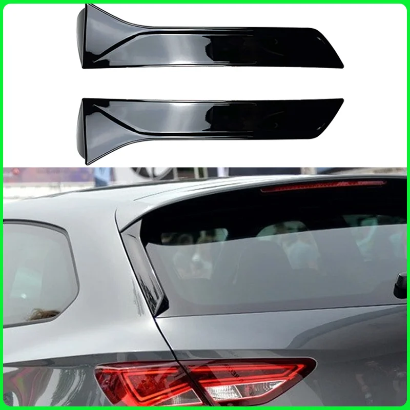 Car Window Trim Lip Spoiler 5Door Rear Roof Wing Side Edge Tail Flap Rear Trunk Window Spoiler Lip For Seat Leon 5F FR Mk3 MK3.5