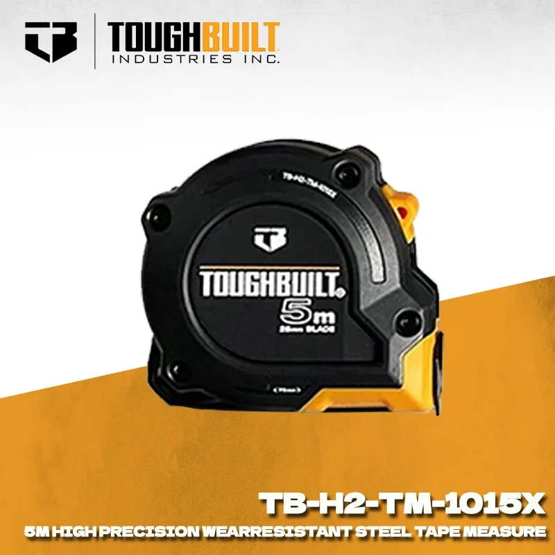 TOUGHBULILT TB-H2-TM-1015X 5M High Precision Wear Resistant Steel Tape Measure With Automatic Rewinding Construction Hand Tools