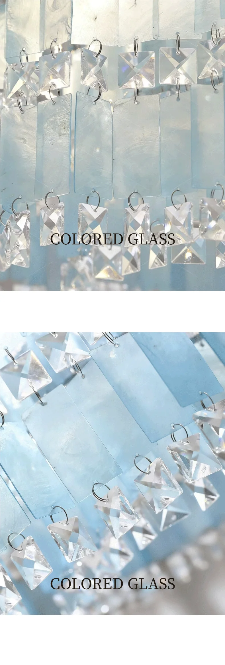 Shell LED E14 Ceiling Lights Crystal Luminaires