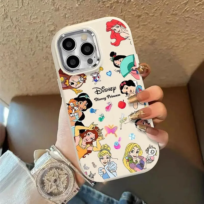 Disney Princess Gathering Phone Case For iPhone 16 15 14 13 12 11 Pro Max XR XS Max 7 8 Plus Y2K Clear Shockproof Silicone Cover