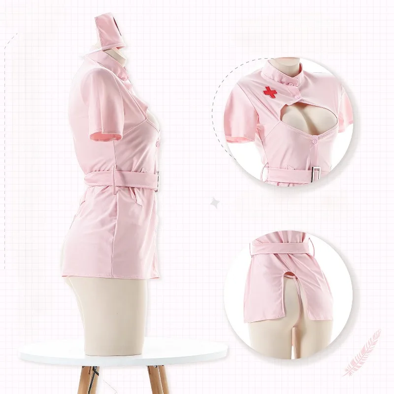 New Fashionable Dress Whispering Under The Moon Underwear Hollow Hot Nurse Dress Female Role Play Passion Uniform Seduction Set