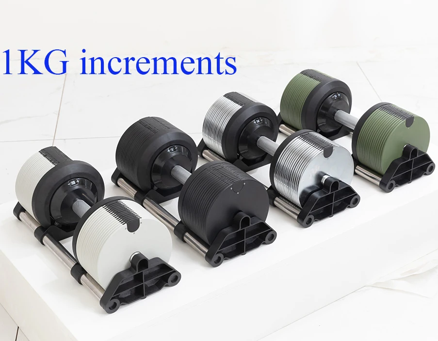 New Patent 20kg - 36kg Spray Paint Adjustable Dumbbell with 1kg Increments for Body Building Custom Dumbbell Adjustable