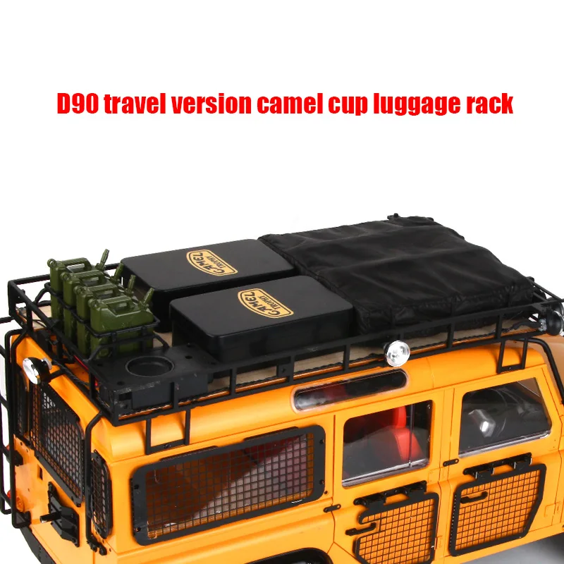 Dach metalowy bagażnik sztuczna dekoracja dla 1/10 zdalnie sterowany samochód gąsienicowy Traxxas Jingguan D90 Travel Edition Camel Cup DIY