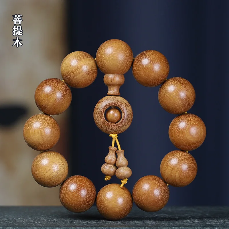 

Bodhi Wood Bracelet Fine Small Hole Straight Grain Old Material Dragon Subduing Wood Buddhist Beads Jewelry Bracelet Gifts