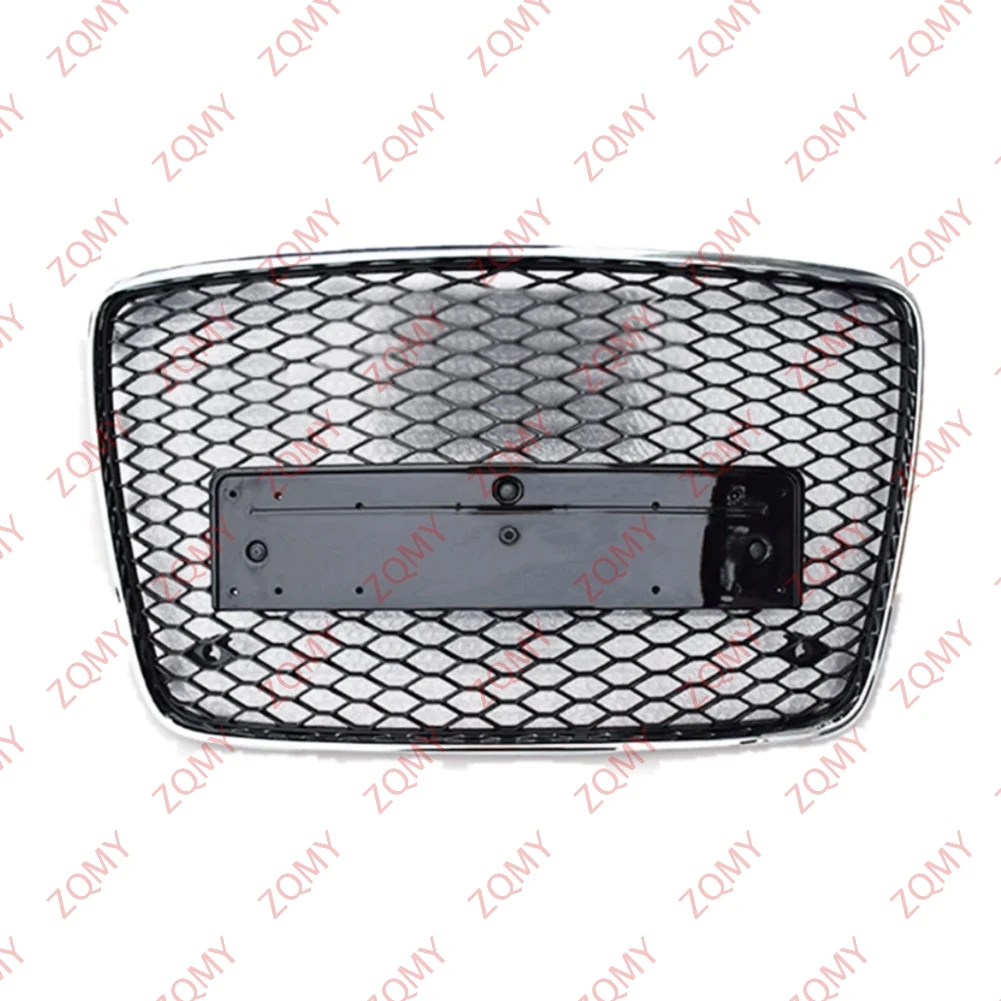 With/Logo For Audi Q7 Q7L SQ7 2005-2014 2015 Car Front Bumper Grille Centre Panel Styling Upper Grill (Modify For RSQ7 style)