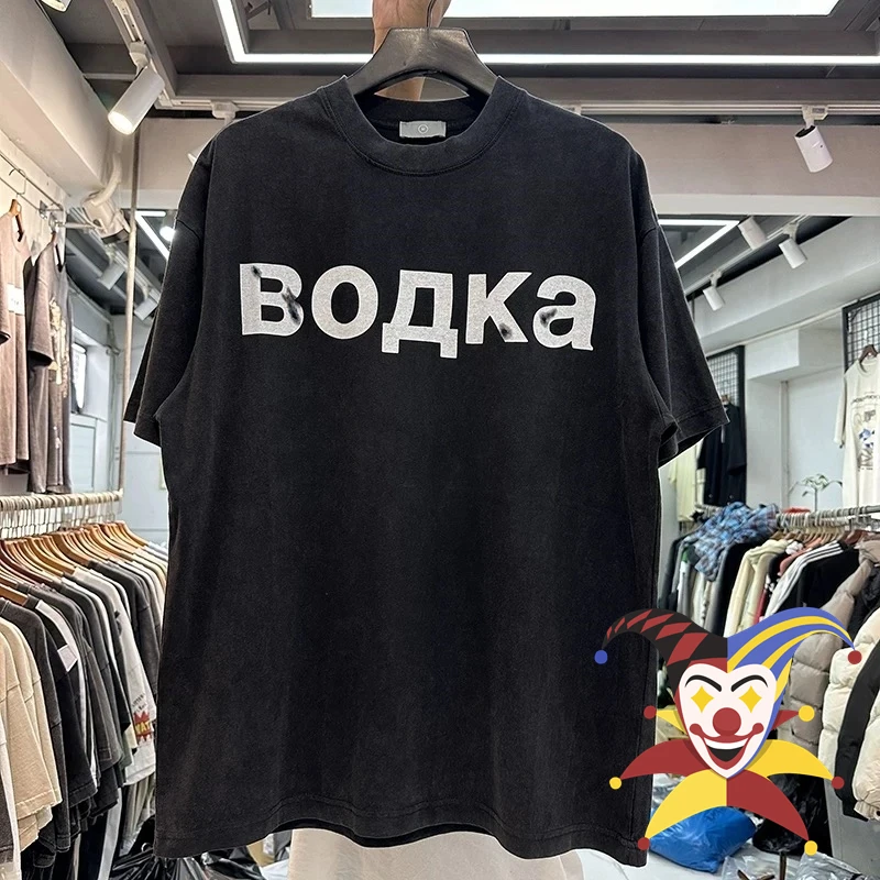 男性と女性のためのウォッシュドバースカTシャツ,ロシアのプリントTシャツ,婦人服