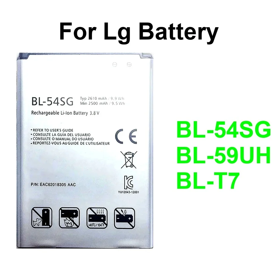 

Аккумулятор для мобильного телефона высокой емкости BL-59UH BL-54SG BL-T7 2440-3000 мАч для LG Optimus G2 D800 D801 D802 F320 Mini