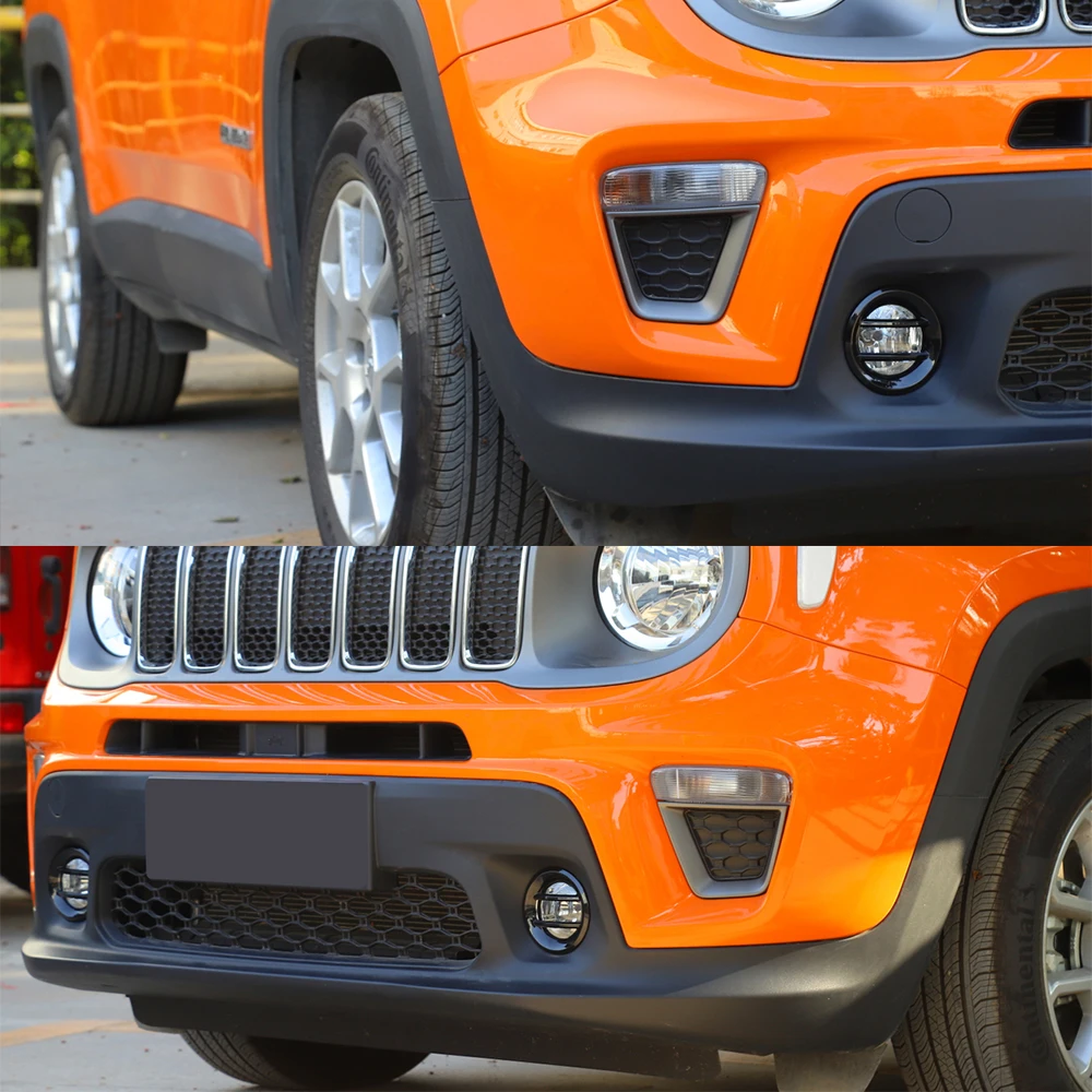Front Fog Light Lamp Decoration Cover Guard for Jeep Renegade 2019 2020 2021 2022 2023 2024 Car Exterior Accessories Styling ABS