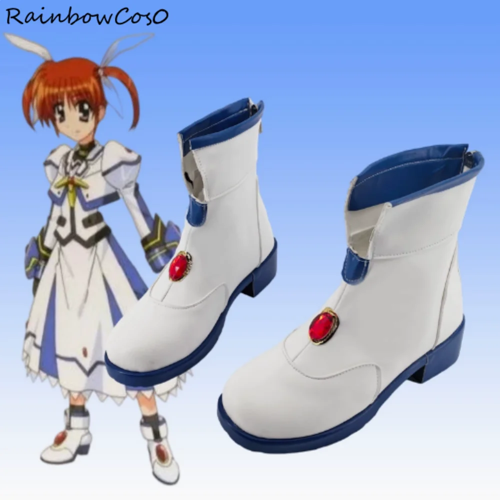 Takamachi Nanoha Magical Girl Lyrical Nanoha Cosplay Shoes Boots Game Anime Halloween Christmas RainbowCos0 W4871