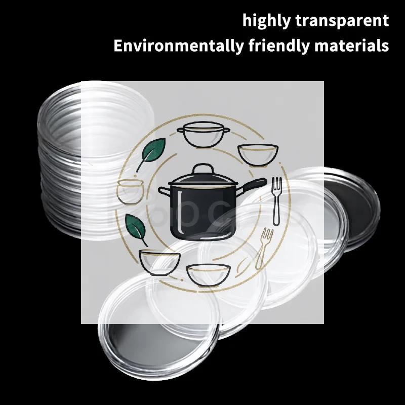 20Pcs Transparent Round Coin Storage Box Plastic Holder Display Capsules Collection Protection Cases