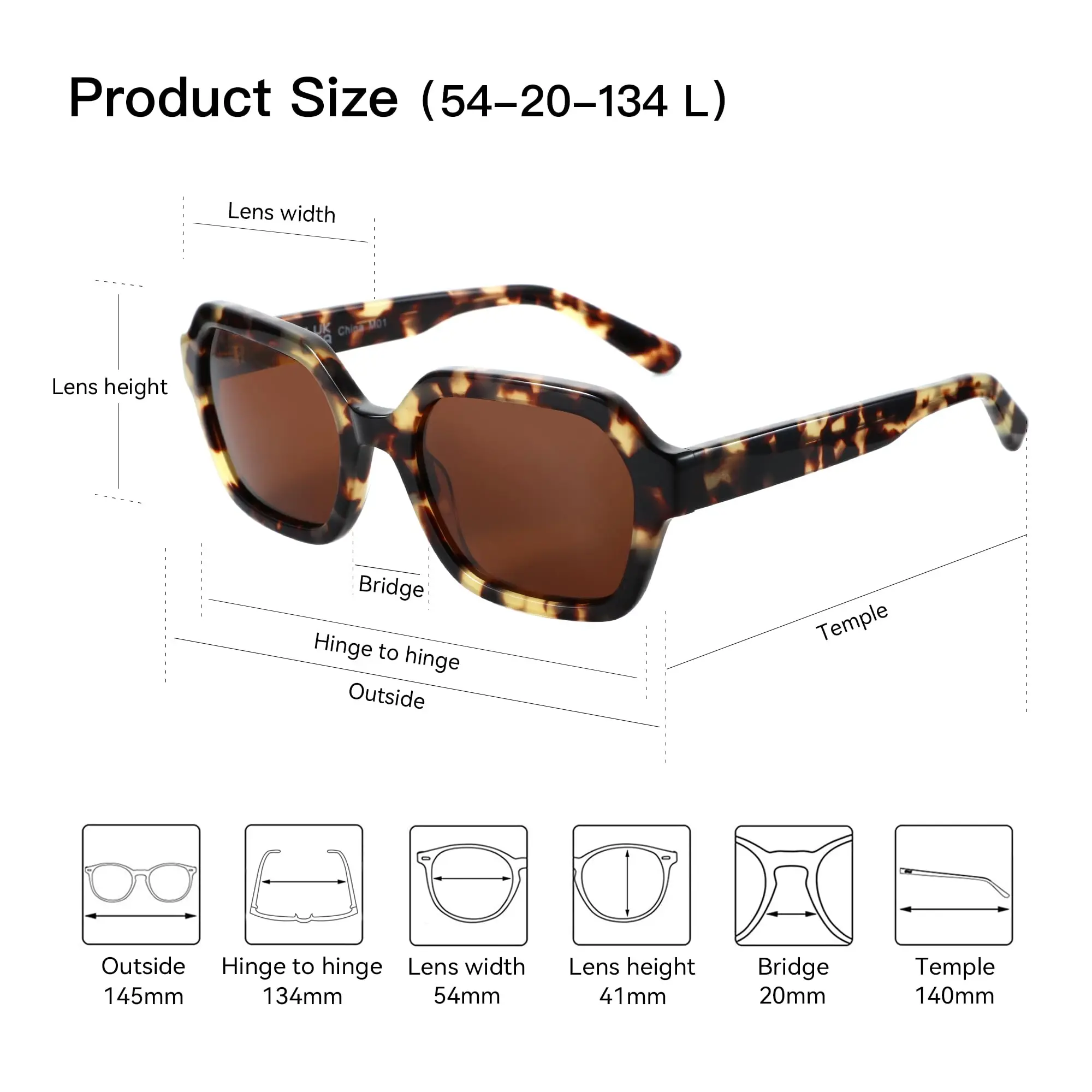 ZENOTTIC 레트로 편광 육각형 선글라스 여성용 클래식 빈티지 스퀘어 선글라스 아세테이트 쉐이드 UV400 보호