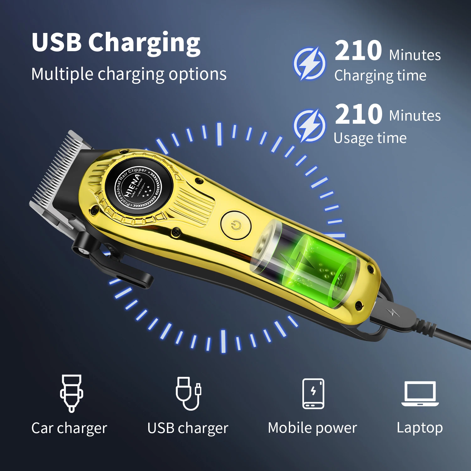 HIENA PRO hair cuttig machine hair clipper professional Electric shaver for men home appliance trimmer for men usb