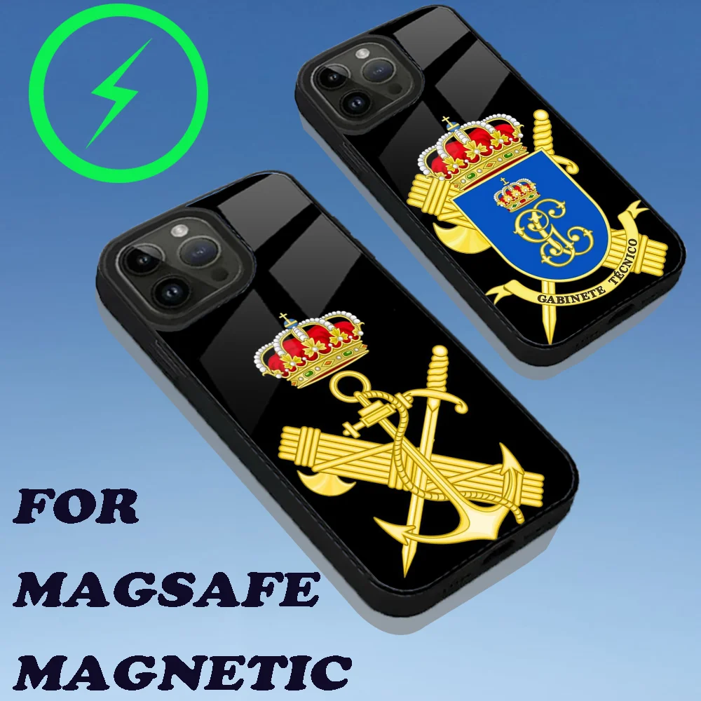 Spanish Guard Civil Emblem Phone Case For iPhone 16,15,14,13,12,11,Plus,Pro,Max Mini Magsafe Magnetic Wireless Charging