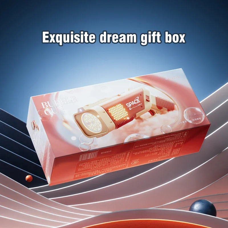 Children Hand-held Automatic Bubble Gun Space Electromechanical Bubble Maker Machine Wedding Party Prop Outdoor Kids Toys Gifts