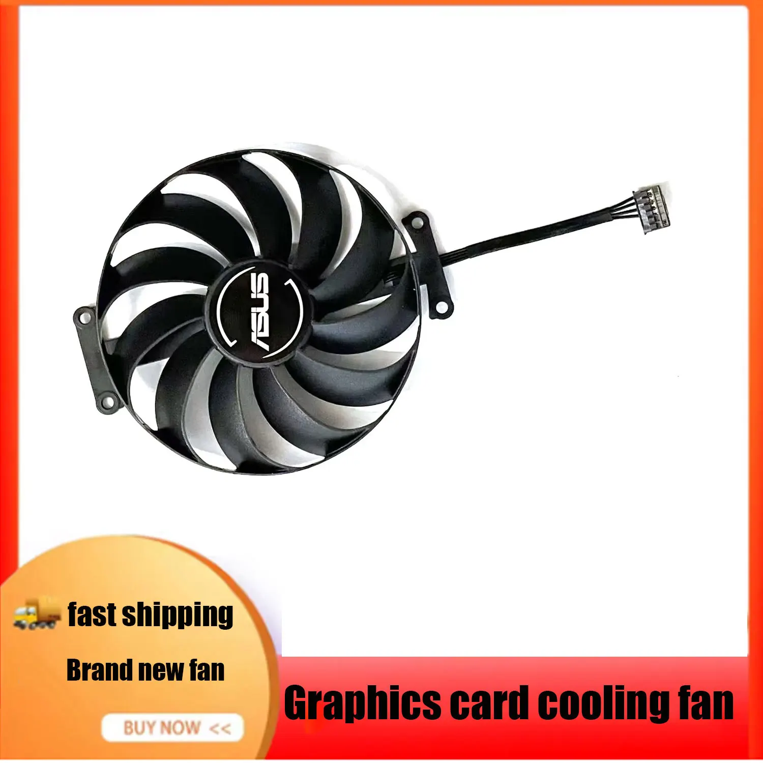 95MM 6PIN T129215BU FDC10U12D9-C CF1010U12D GPU FAN For ASUS Radeon RX6400 4GB PHOENIX OC graphics card replacement