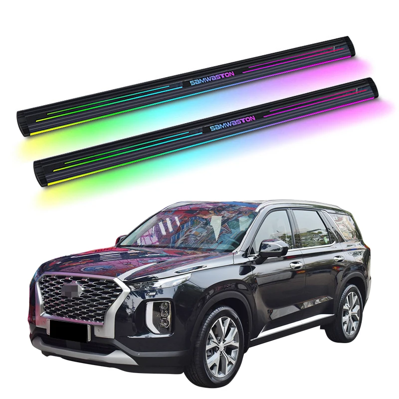 Automatic Electric Power Neon Led Light Side Step Running Board PALISADE 2020-2023